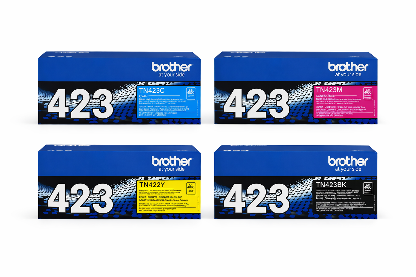 Brother TN-423 Toner Set CMYK – Original 4er Pack (Schwarz, Cyan, Magenta, Gelb)