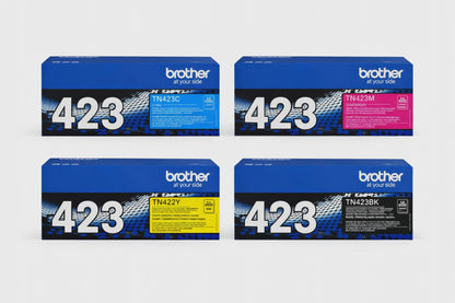 Brother TN-423 Toner Set CMYK – Original 4er Pack (Schwarz, Cyan, Magenta, Gelb)